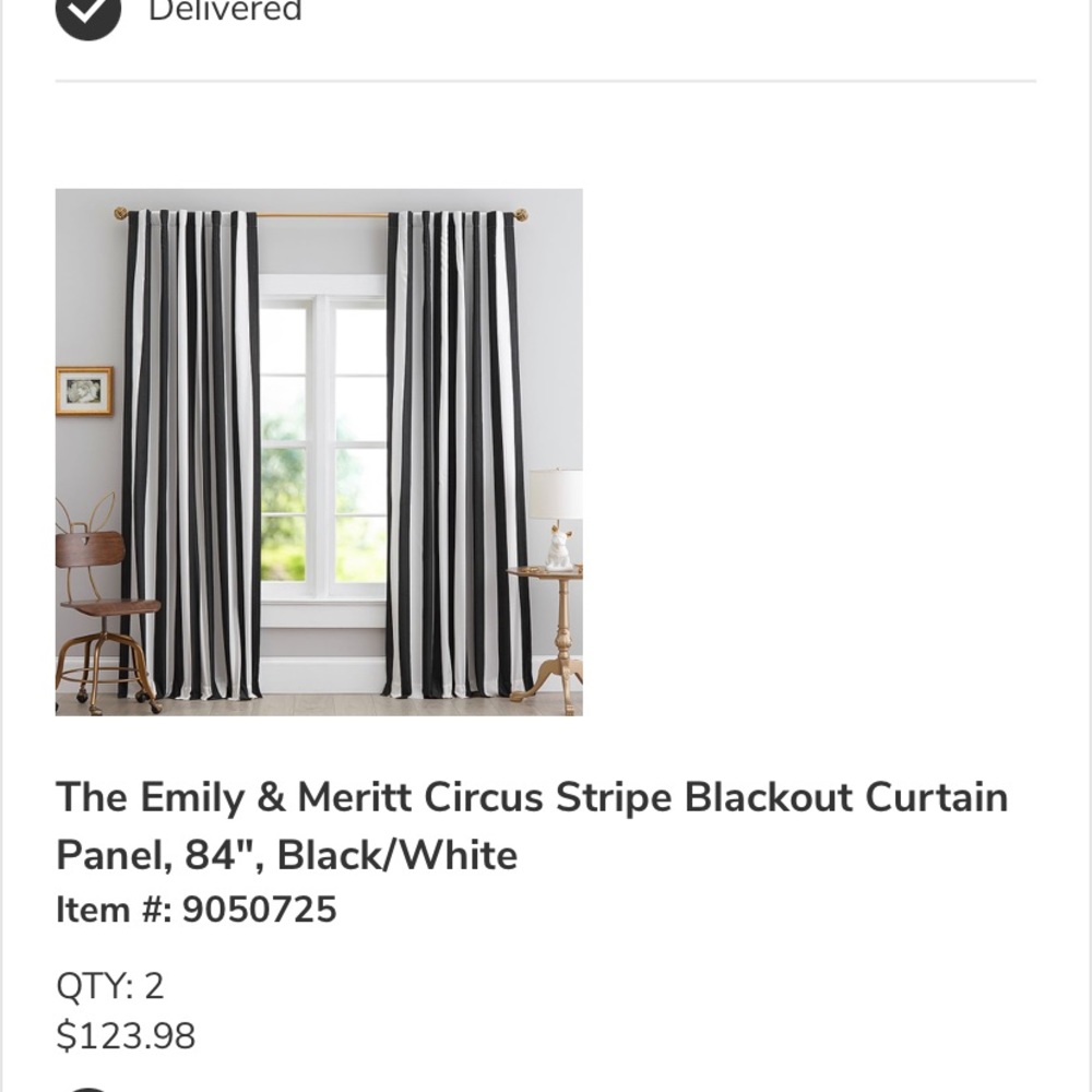 Pottery Barn Teen black out drapes. 2 panels.